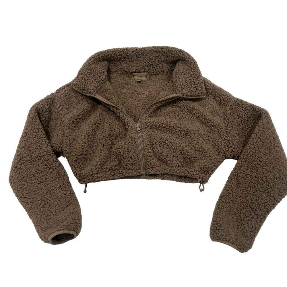 SKIMS Teddy Crop Zip-Up Amethyst